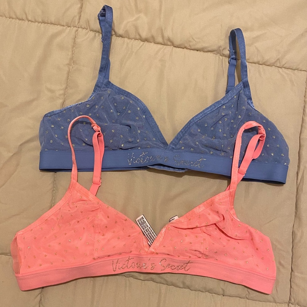 Two size large Victoria’s Secret bralettes / bras